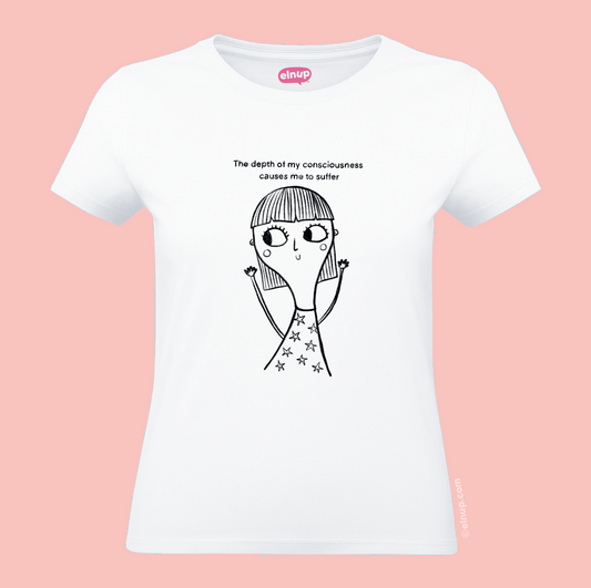 Overthinker T-Shirt – The Depth of My Consciousness Causes Me to Suffer | Relatable Anxiety Tee
