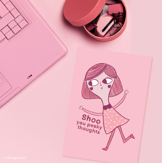 Shoo Pesky Thoughts Notebook – Anxiety & Overthinking Journal for Calm Minds (330 Pages)