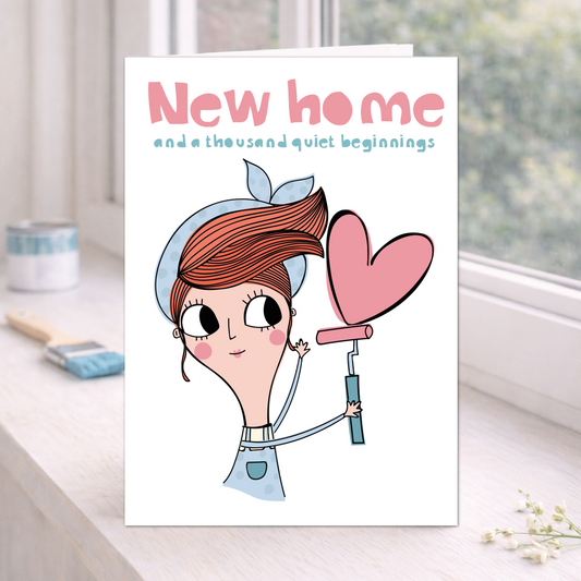 New Home Card – And a Thousand Quiet Beginnings | Cute Moving House Card