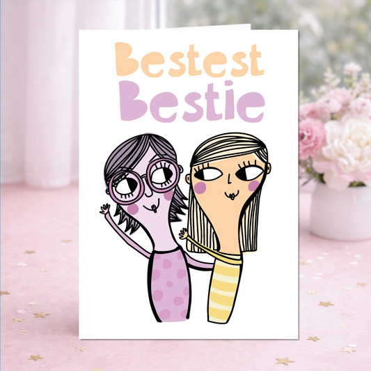 Best Friend Card – Bestest Bestie | Cute Friendship Card for Best Friend