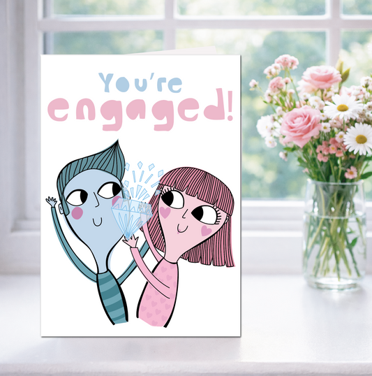 Engagement Card – You're Engaged | Congratulations Engagement Card