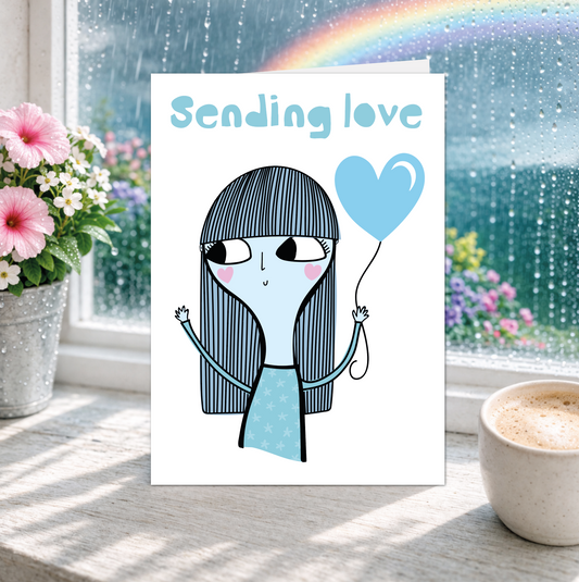 Sending Love Card | Thinking of You Card | Cute Support Card