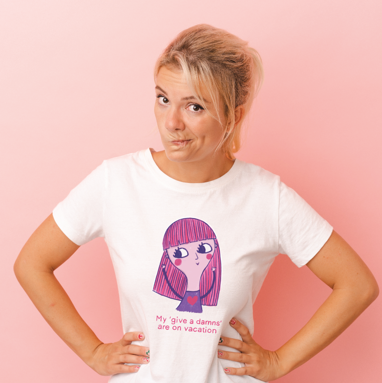 Funny Positive T-Shirt – My Give a Damns Are on Vacation | Lighthearted Graphic Tee