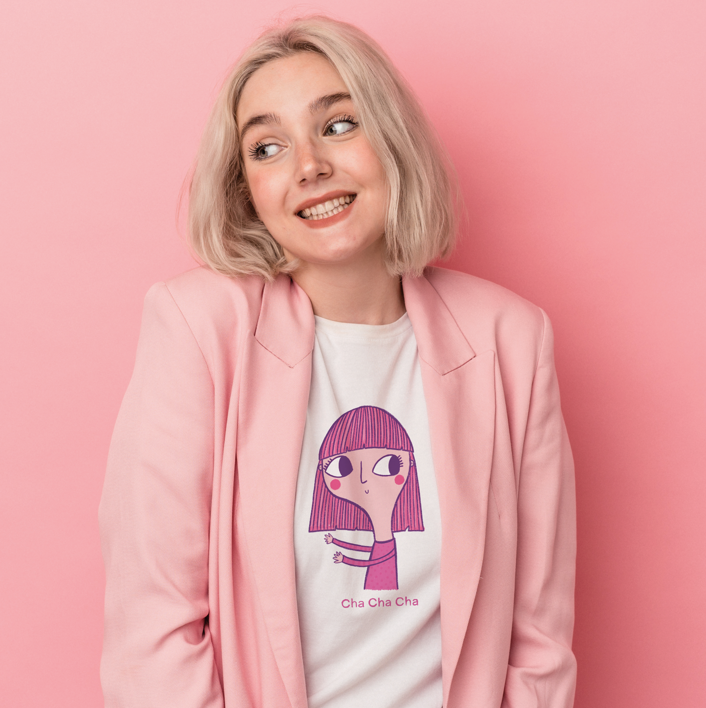 Relatable Graphic T-Shirt – Cha Cha Cha | Playful Character Tee
