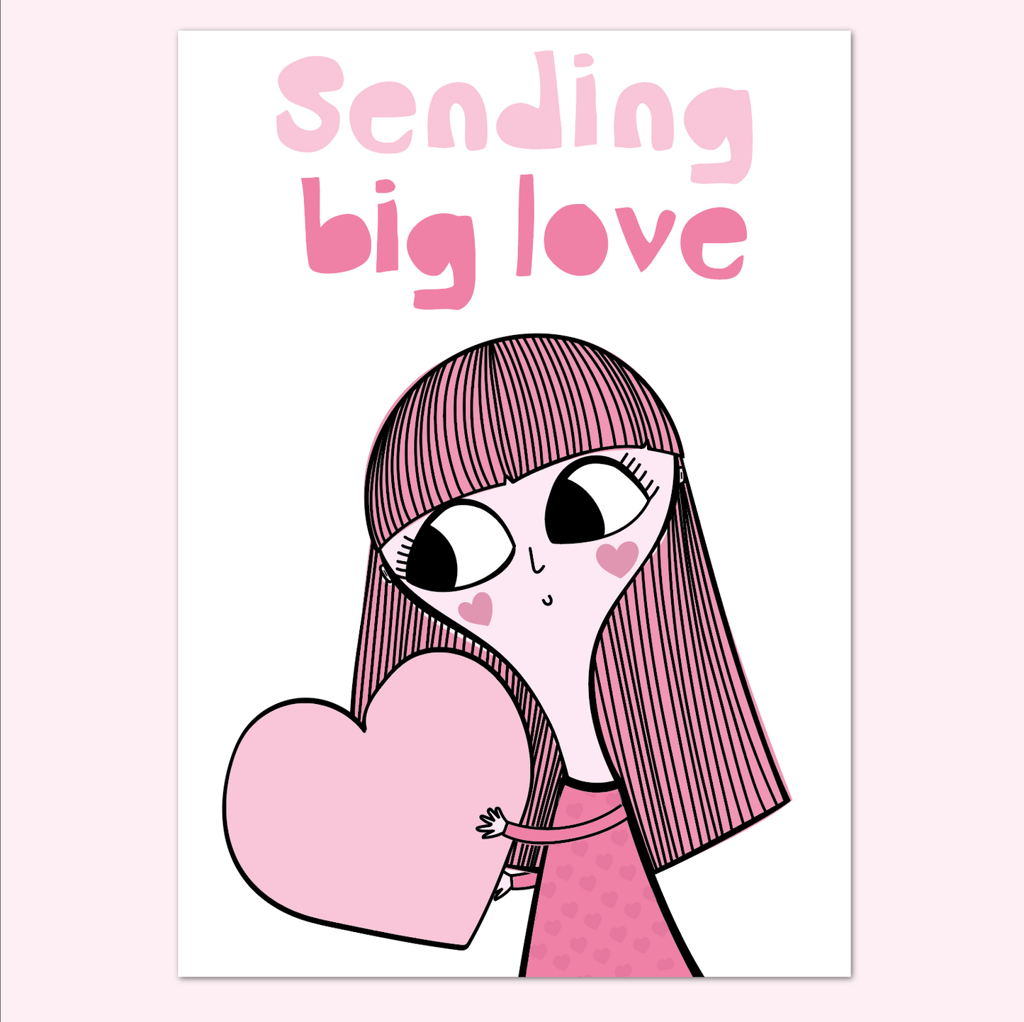 Sending Big Love | Thinking of You Card | Friendship & Love Card