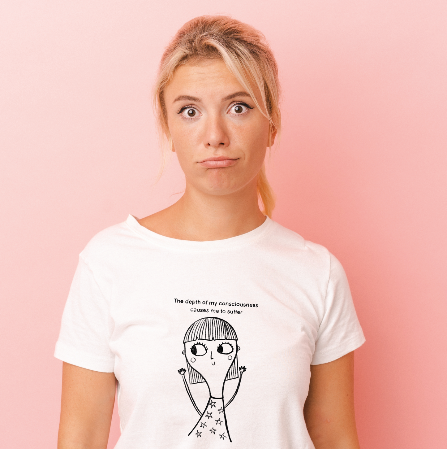 Overthinker T-Shirt – The Depth of My Consciousness Causes Me to Suffer | Relatable Anxiety Tee