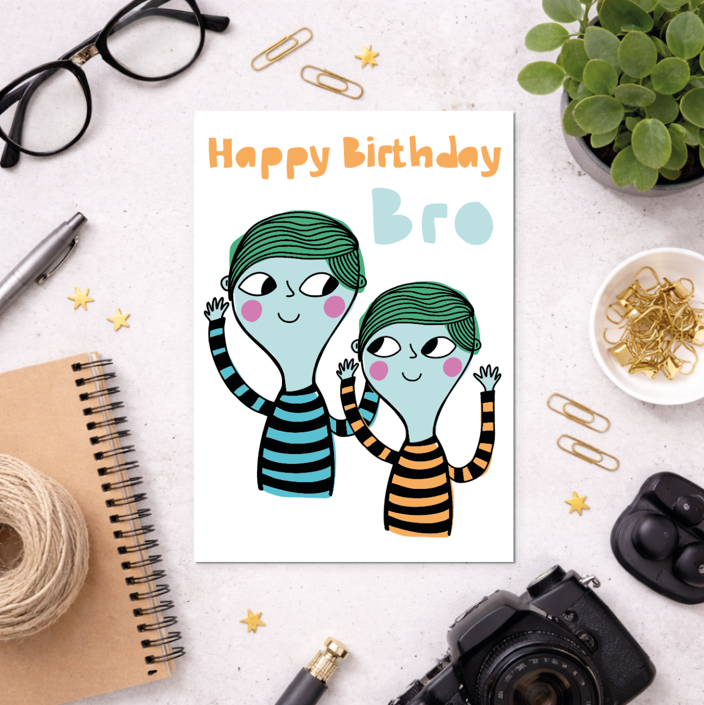 Brother Birthday Card – Happy Birthday Bro | Funny Card for Brother