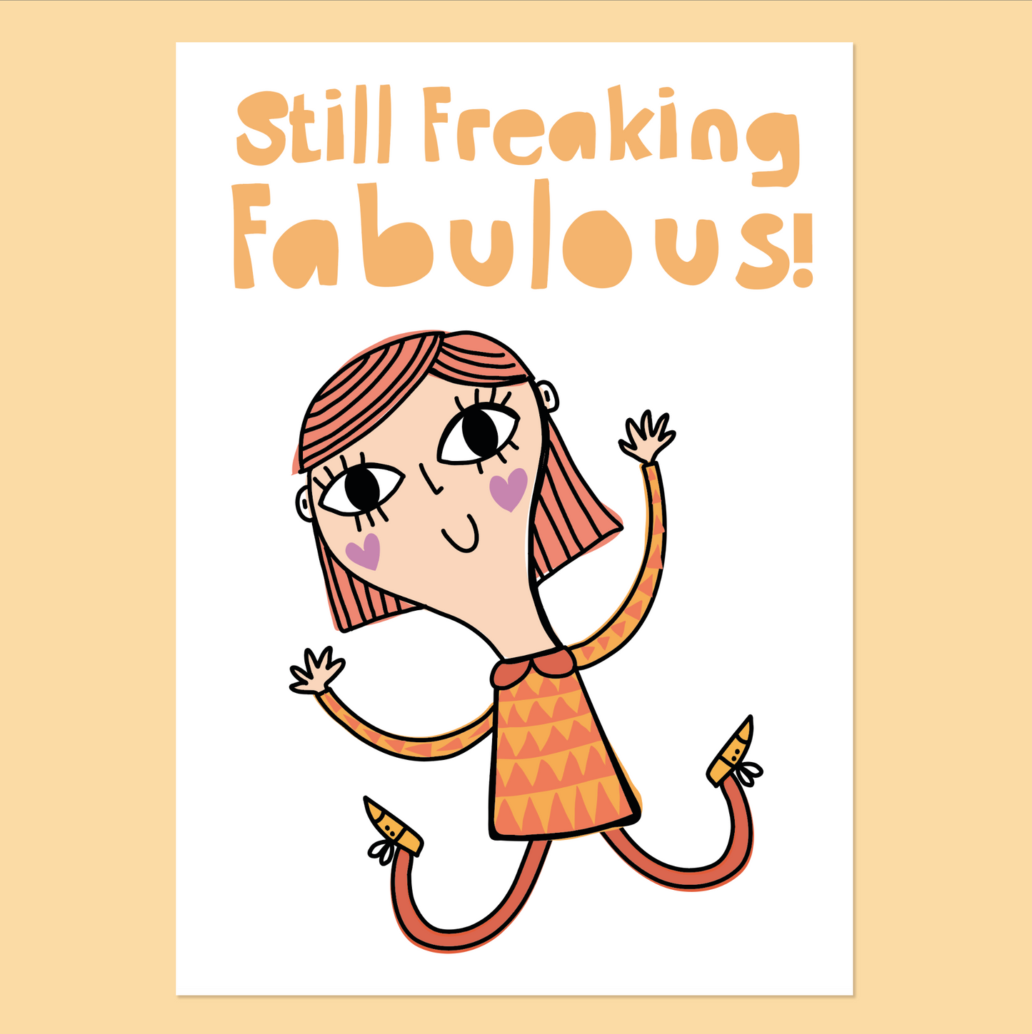 Funny Birthday Card – Still Freaking Fabulous | Sassy Birthday Card for Her
