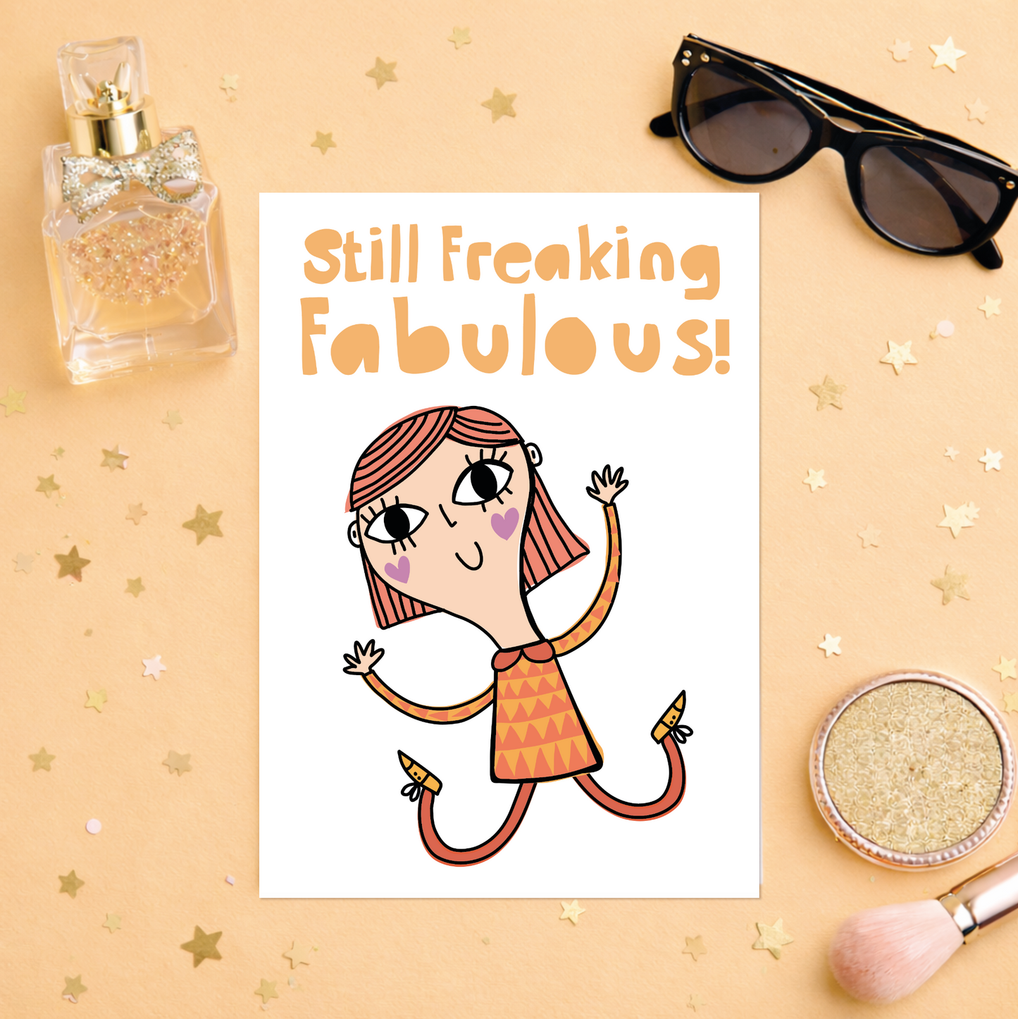 Funny Birthday Card – Still Freaking Fabulous | Sassy Birthday Card for Her