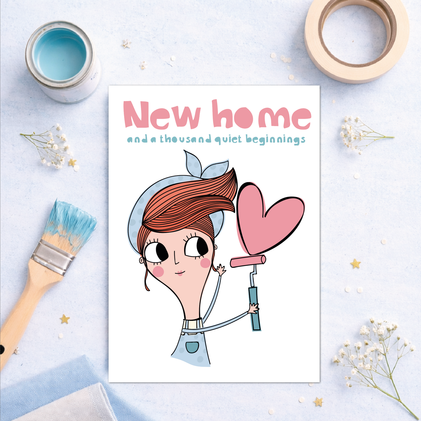 New Home Card – And a Thousand Quiet Beginnings | Cute Moving House Card