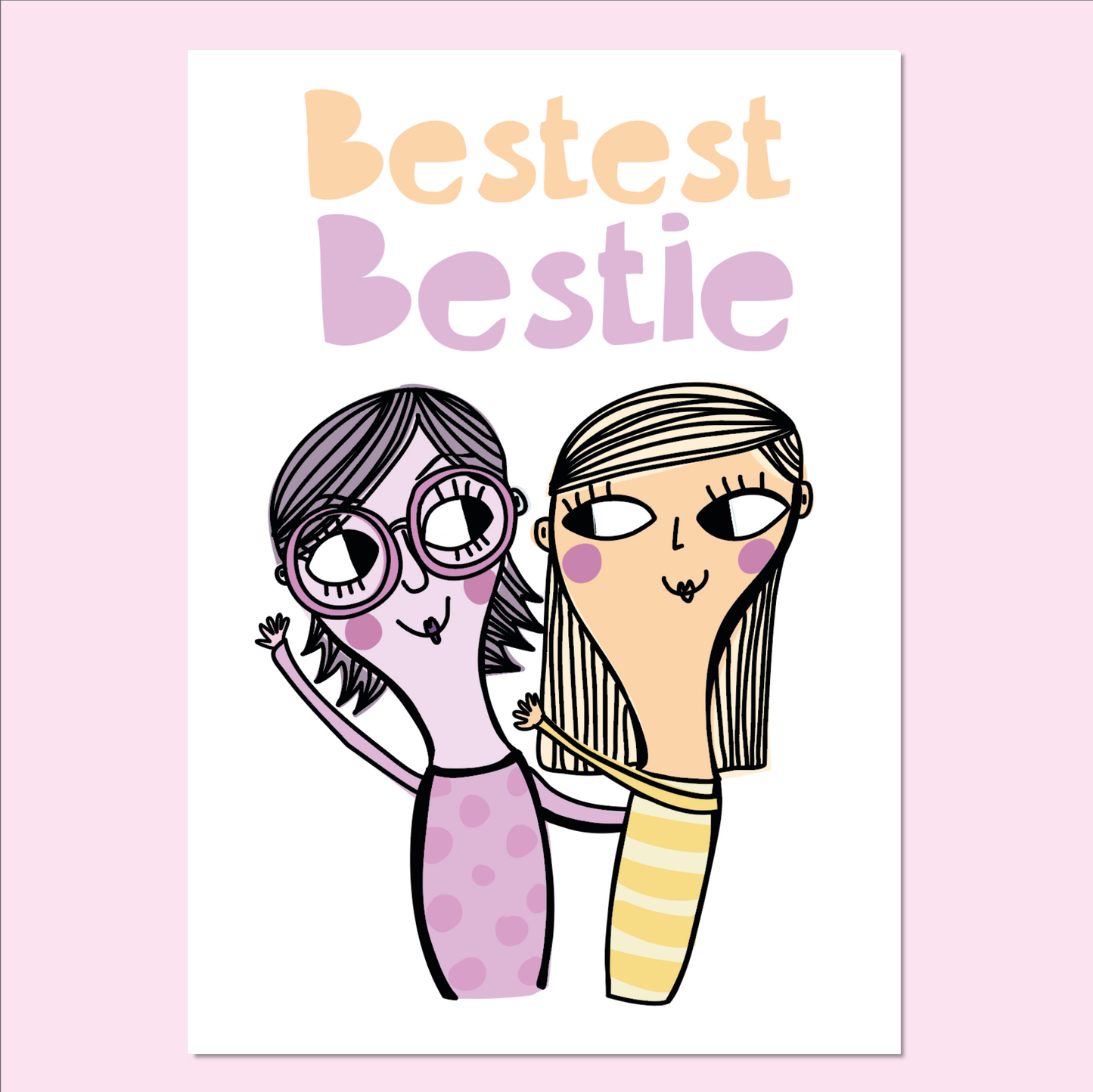 Best Friend Card – Bestest Bestie | Cute Friendship Card for Best Friend