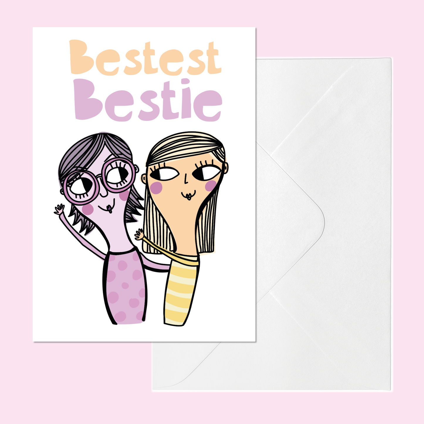 Best Friend Card – Bestest Bestie | Cute Friendship Card for Best Friend