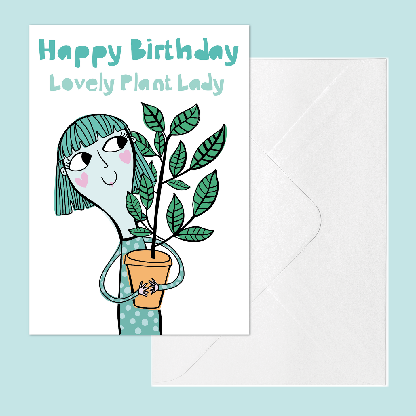 Plant Lover Birthday Card – Happy Birthday Plant Lady | Funny Plant Gift Card