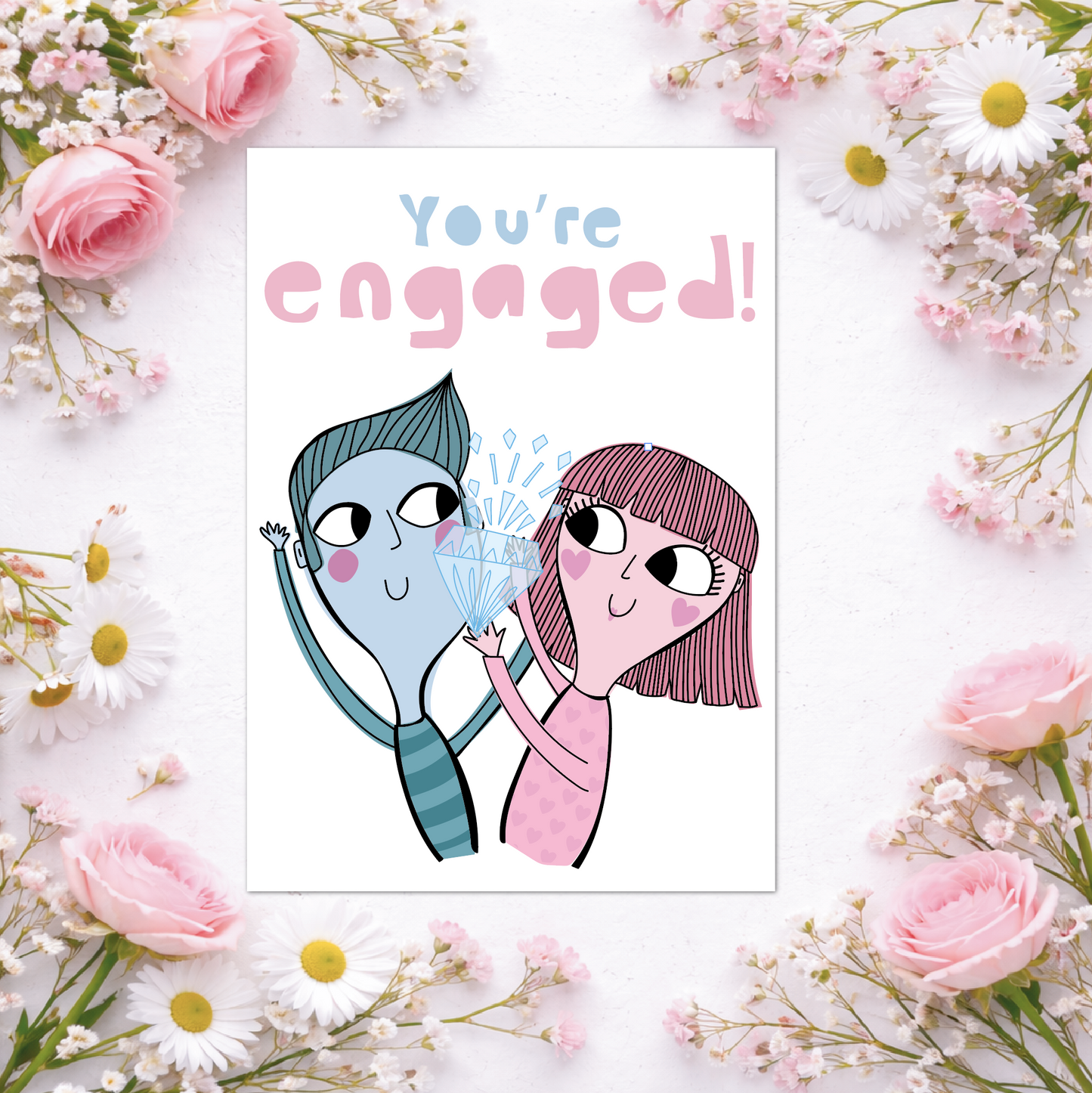 Engagement Card – You're Engaged | Congratulations Engagement Card