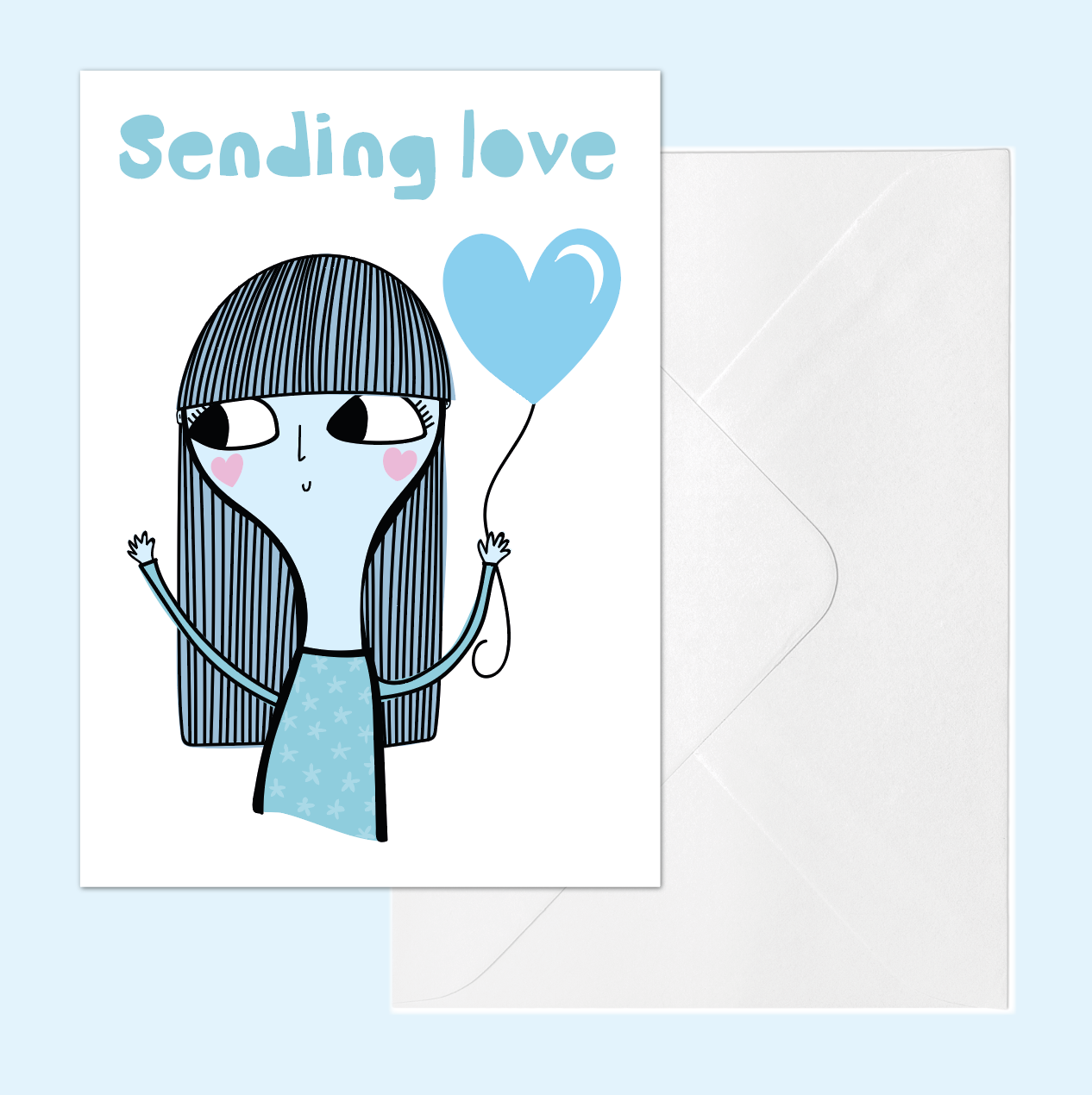 Sending Love Card | Thinking of You Card | Cute Support Card