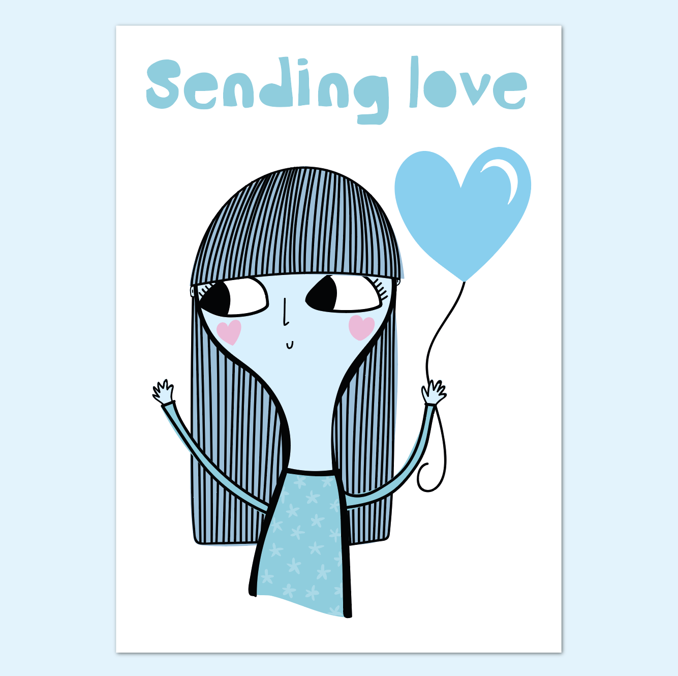 Sending Love Card | Thinking of You Card | Cute Support Card