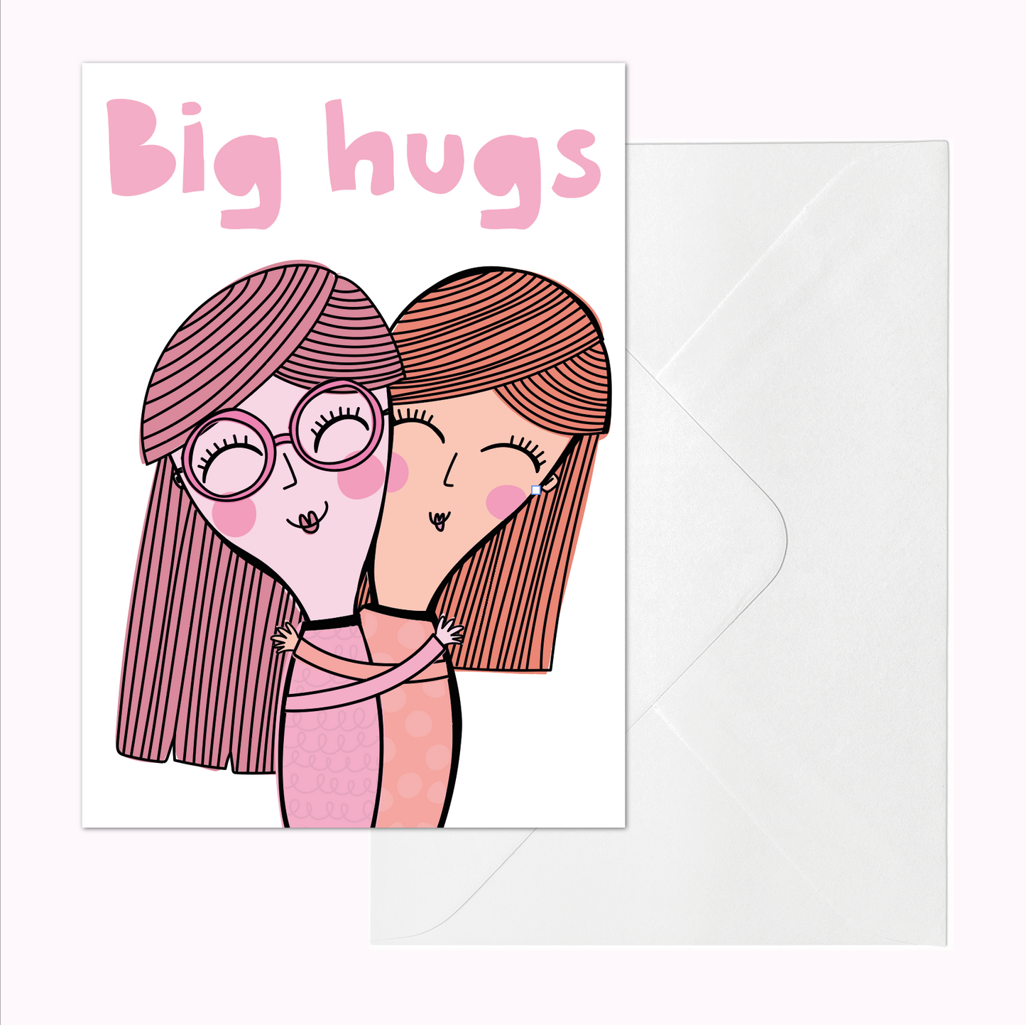 Big Hugs Card | Cute Friendship Card | Thinking of You Hug Card
